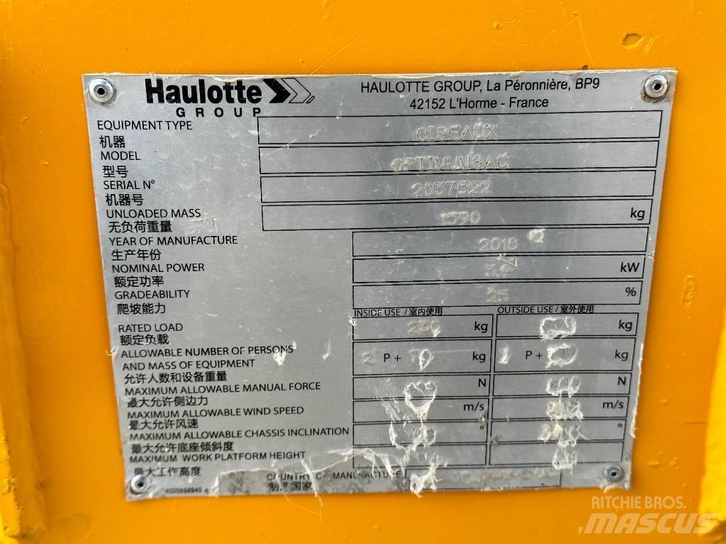 Haulotte OPTIMUM 8 Ανυψωτήρες ψαλιδωτής άρθρωσης