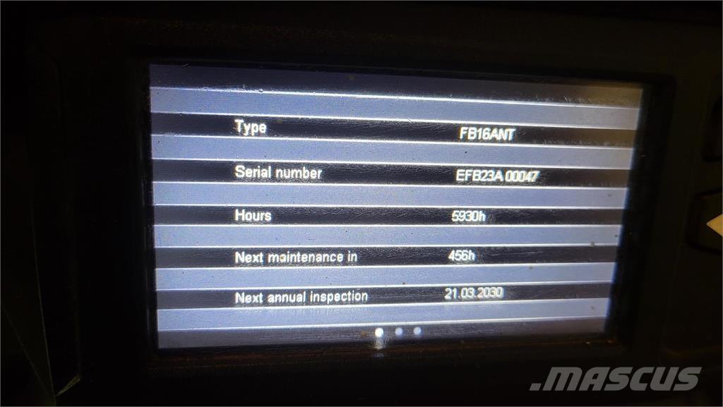 Mitsubishi FB16ANT Ηλεκτρικά περονοφόρα ανυψωτικά κλαρκ