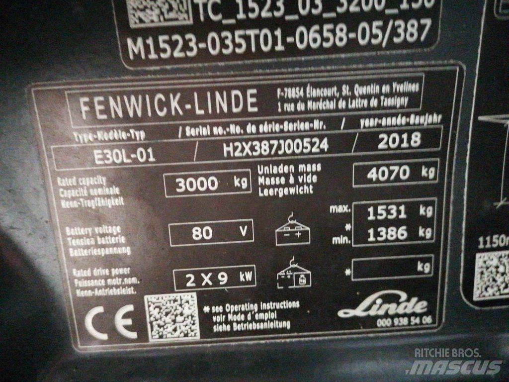 Linde E30L-01 Ηλεκτρικά περονοφόρα ανυψωτικά κλαρκ