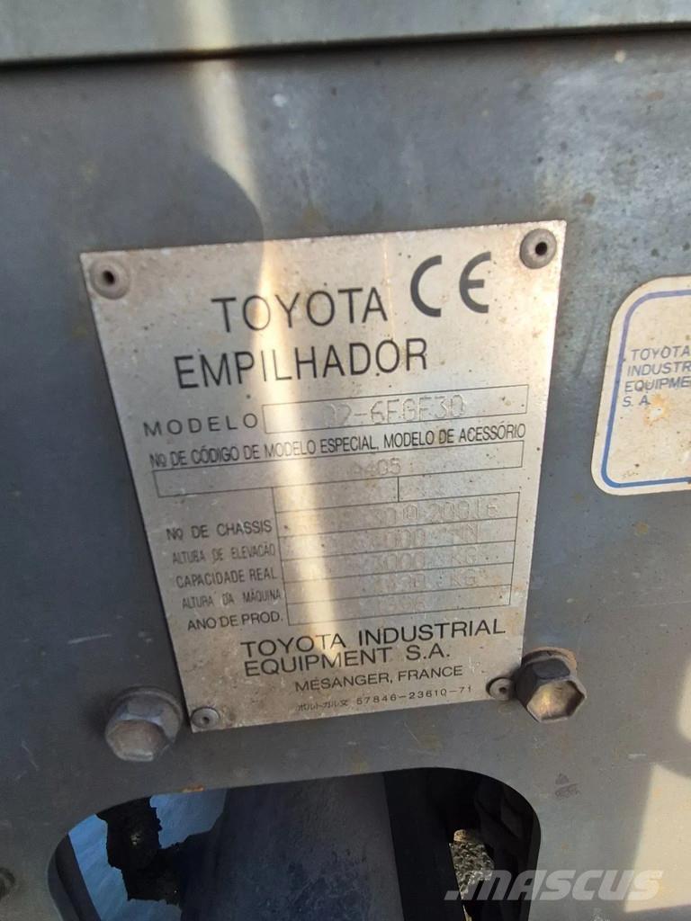 Toyota 02-6fgf30 Περονοφόρα ανυψωτικά κλαρκ με φυσικό αέριο LPG