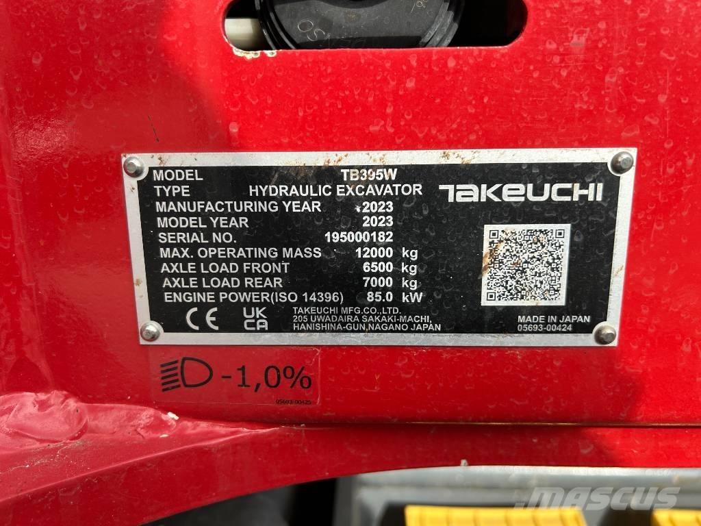 Takeuchi TB 395 W Εκσκαφείς με τροχούς - λάστιχα