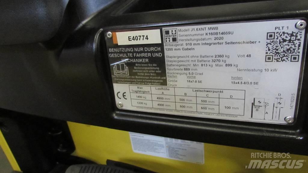 Hyster J1.6XNT MWB Ηλεκτρικά περονοφόρα ανυψωτικά κλαρκ