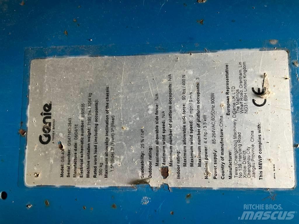 Genie GS 4047 Ανυψωτήρες ψαλιδωτής άρθρωσης