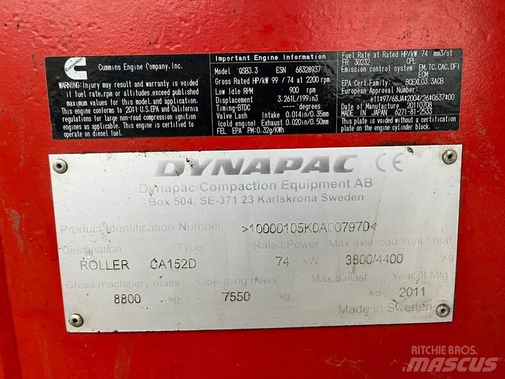 Dynapac CA152D Οδοστρωτήρες μονού κυλίνδρου