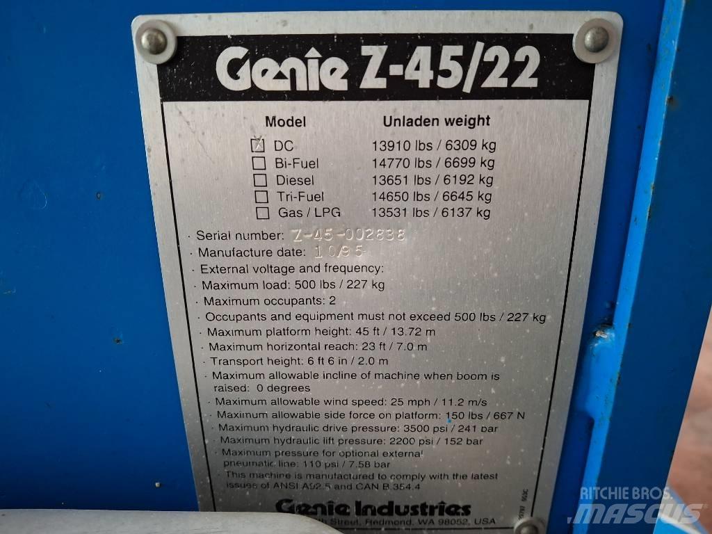 Genie Z 45/22 BOOM Ανυψωτήρες με αρθρωτό βραχίονα