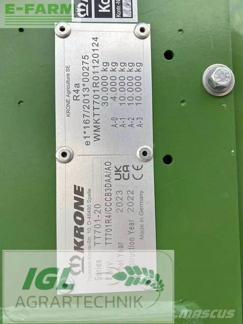 Krone tx 560 Ρυμούλκες σπόρων