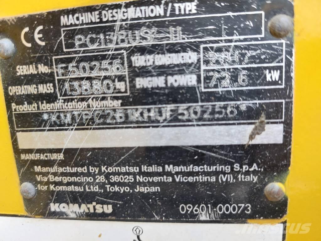 Komatsu PC138US-11 Εκσκαφείς με ερπύστριες