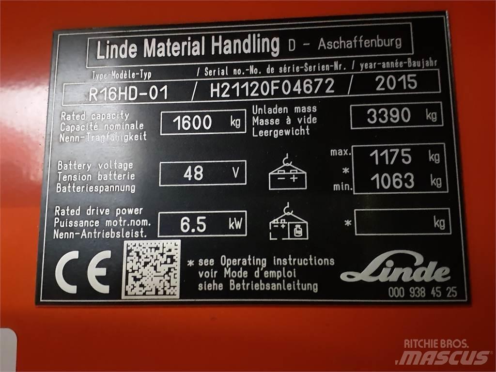 Linde R16HD Ανυψωτικά στενών δρόμων