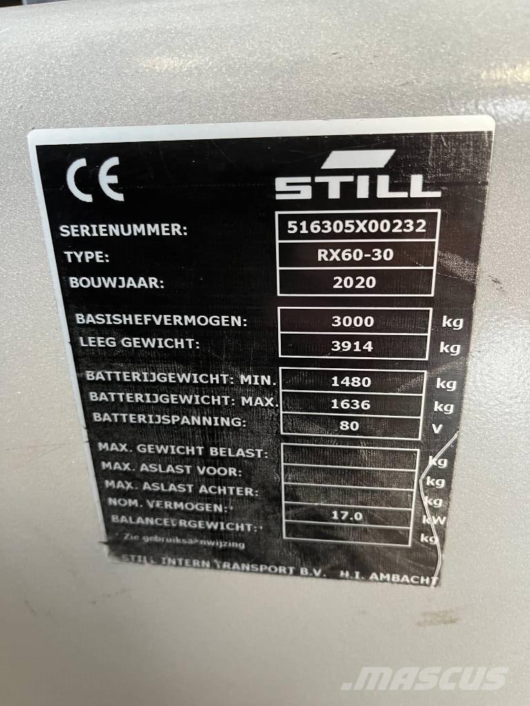Still RX 60-30 Ηλεκτρικά περονοφόρα ανυψωτικά κλαρκ