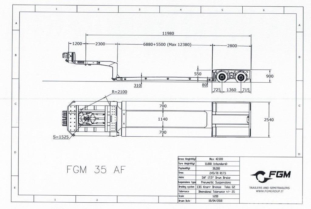 FGM 35 Επίπεδες/πλευρικώς ανοιγόμενες ημιρυμούλκες