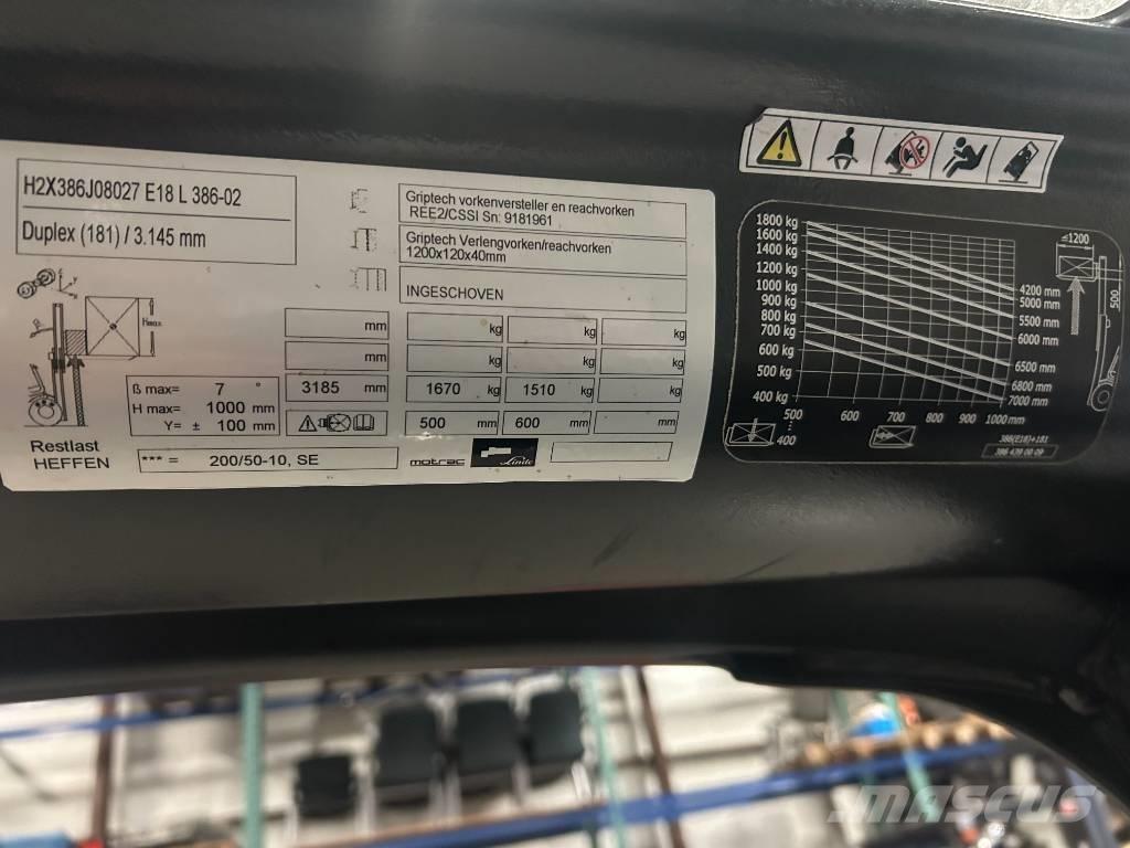 Linde e18l-02 Ηλεκτρικά περονοφόρα ανυψωτικά κλαρκ