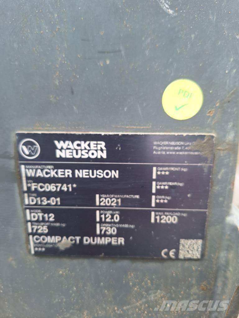 Wacker Neuson DT 12 Ερπυστριοφόρα Dumpers - Ντάμπερ