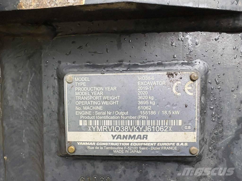Yanmar Vio 38 Εκσκαφάκι (διαβολάκι) < 7t
