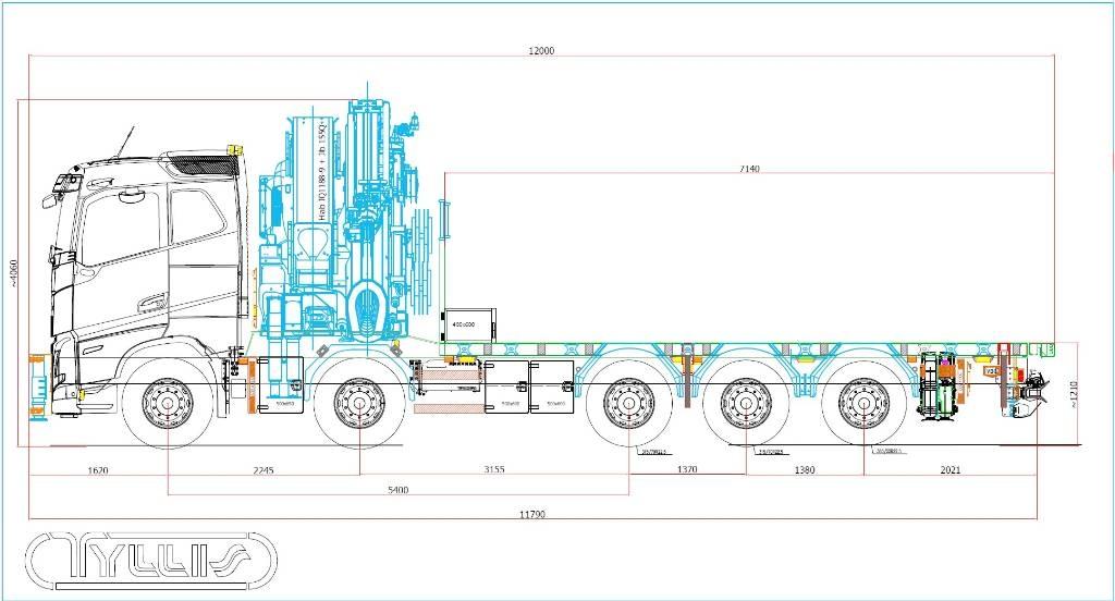 Volvo FH 13 540 Φορτηγά με Γερανό