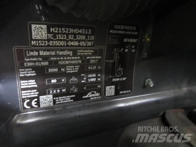 Linde E30H Ηλεκτρικά περονοφόρα ανυψωτικά κλαρκ
