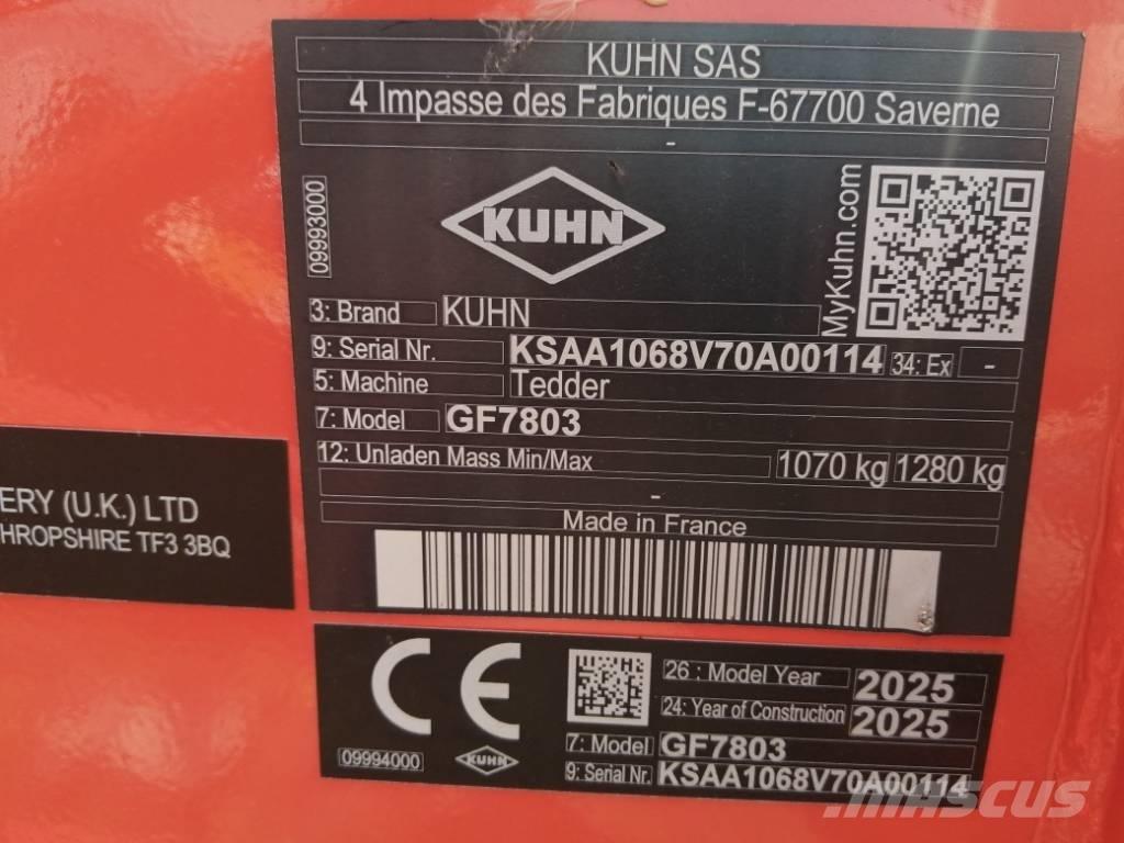 Kuhn GF7803 Τσουγκράνες και χορτοξηραντικές μηχανές