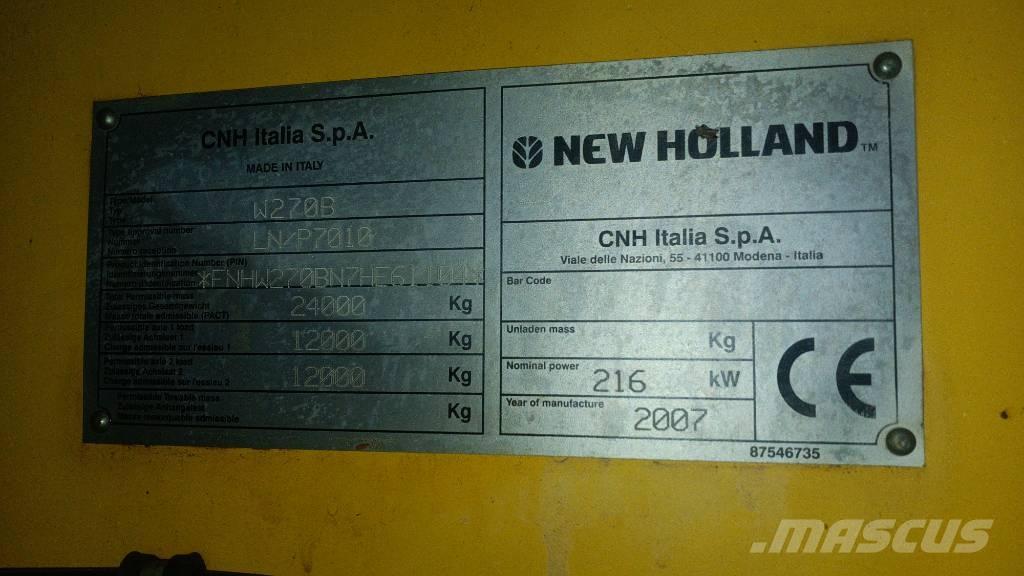 New Holland W 270 B Φορτωτές με λάστιχα (Τροχοφόροι)