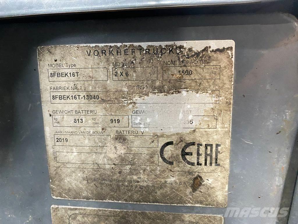 Toyota 8FBEK16T Ηλεκτρικά περονοφόρα ανυψωτικά κλαρκ