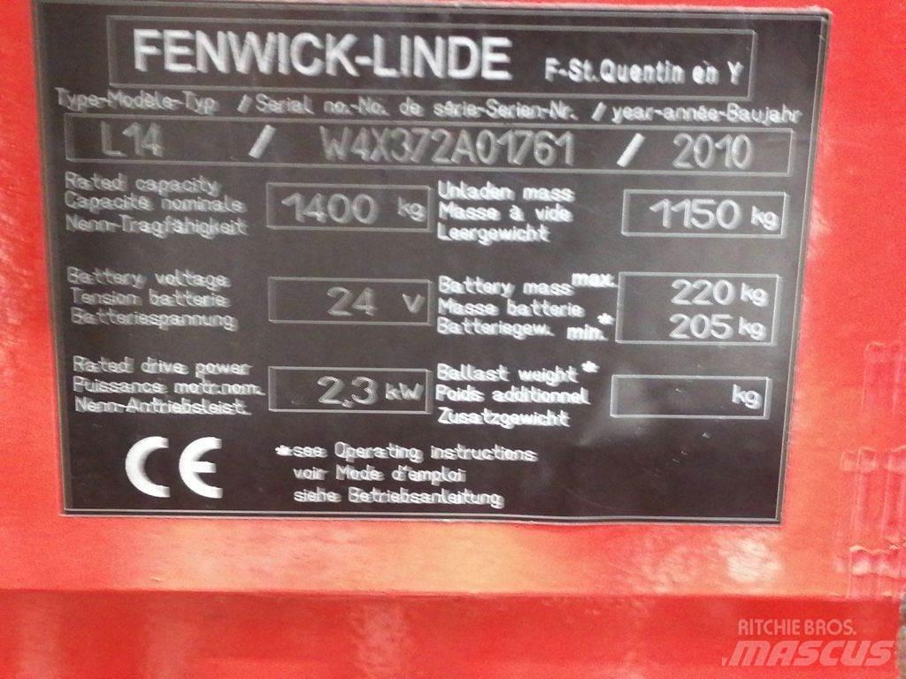 Linde L14 Παλετοφόρα πεζού χειριστή με ιστό