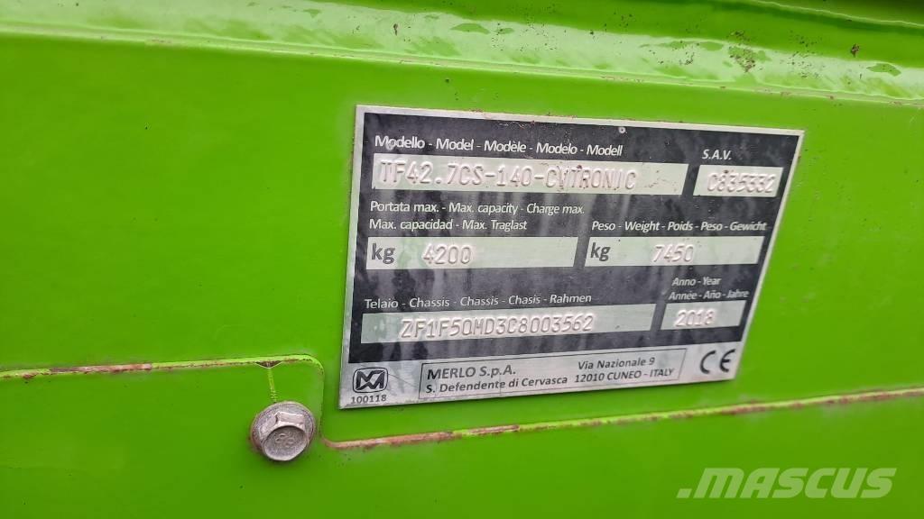 Merlo TF 42.7 CS-140 Τηλεσκοπικοί τροχοφόροι φορτωτές