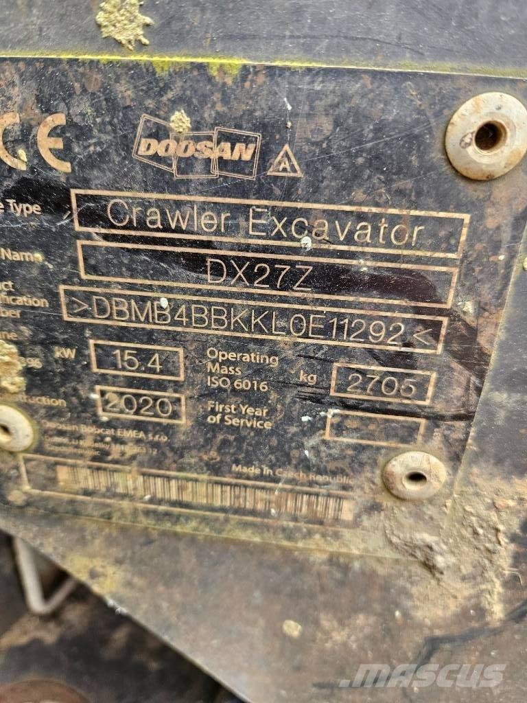 Doosan DX 27 Z Εκσκαφάκι (διαβολάκι) < 7t