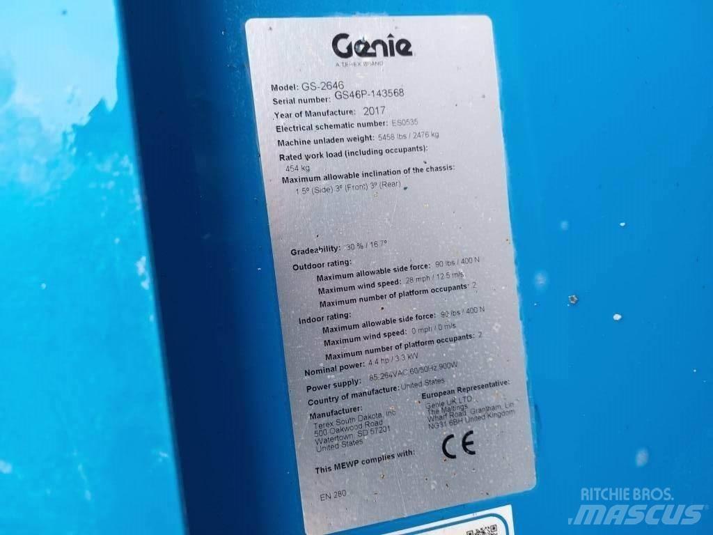 Genie GS 2646 Ανυψωτήρες ψαλιδωτής άρθρωσης