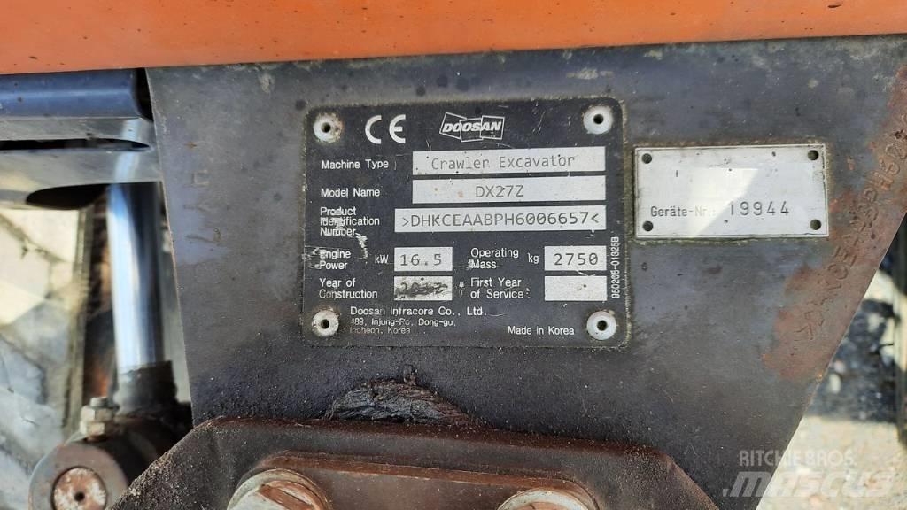 Doosan DX 27 Z Εκσκαφάκι (διαβολάκι) < 7t
