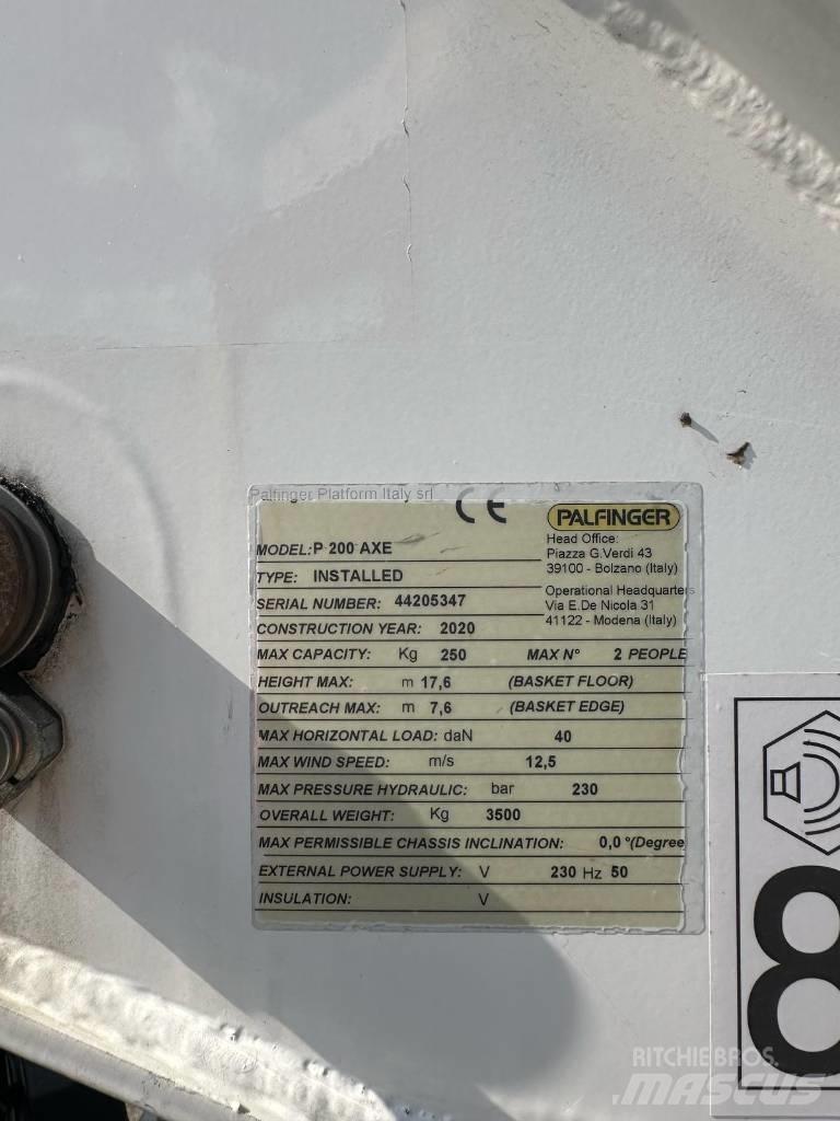 Palfinger P 200 AXE Εναέριες πλατφόρμες τοποθετημένες σε φορτηγό