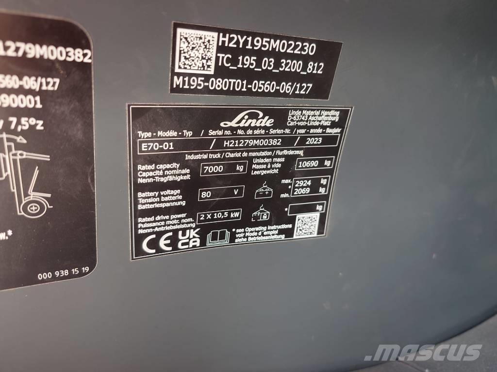 Linde E70/1279 Ηλεκτρικά περονοφόρα ανυψωτικά κλαρκ