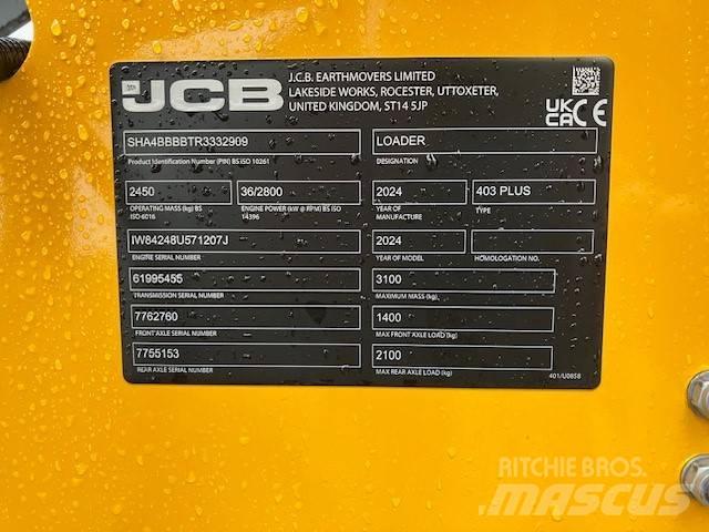 JCB 403 Plus Φορτωτές με λάστιχα (Τροχοφόροι)