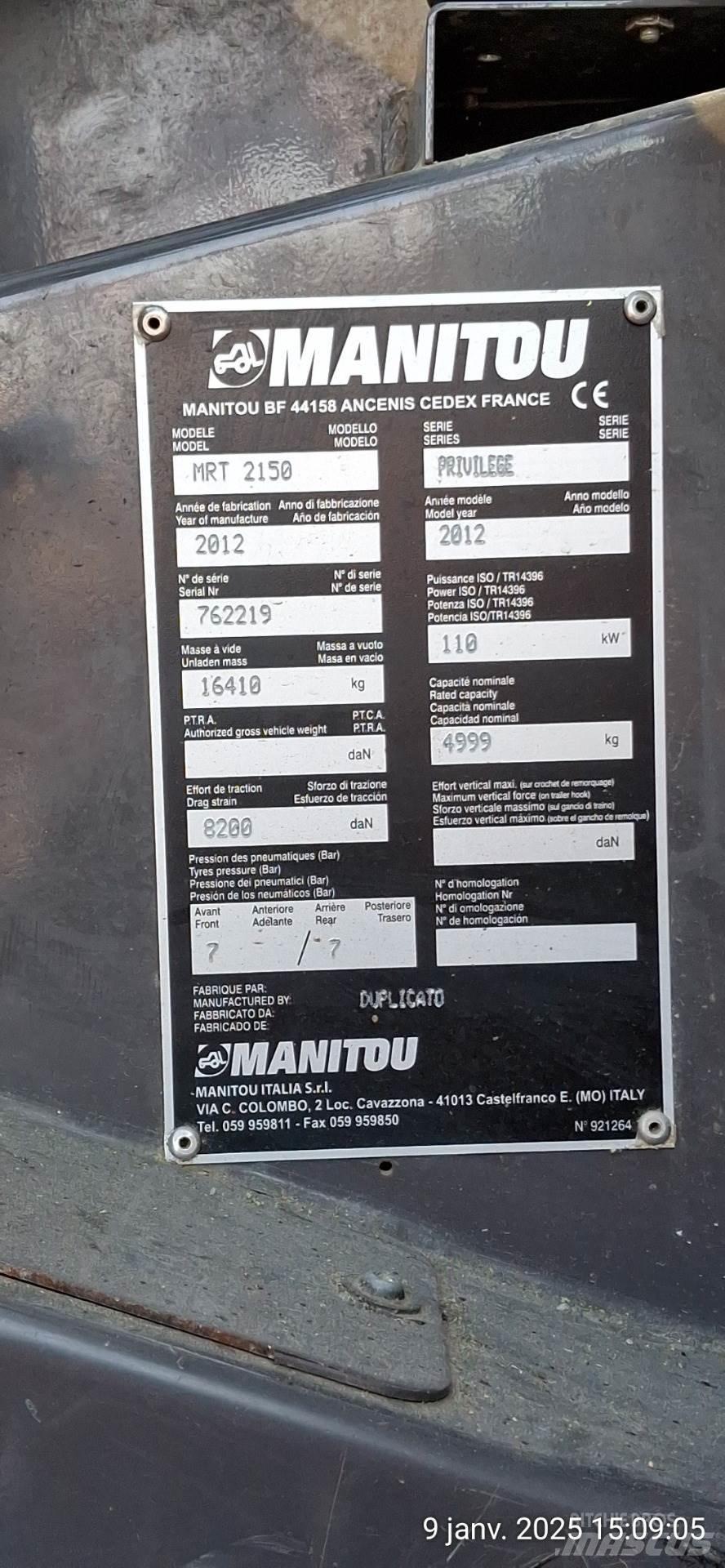 Manitou 2150MRT Τηλεσκοπικοί ανυψωτές