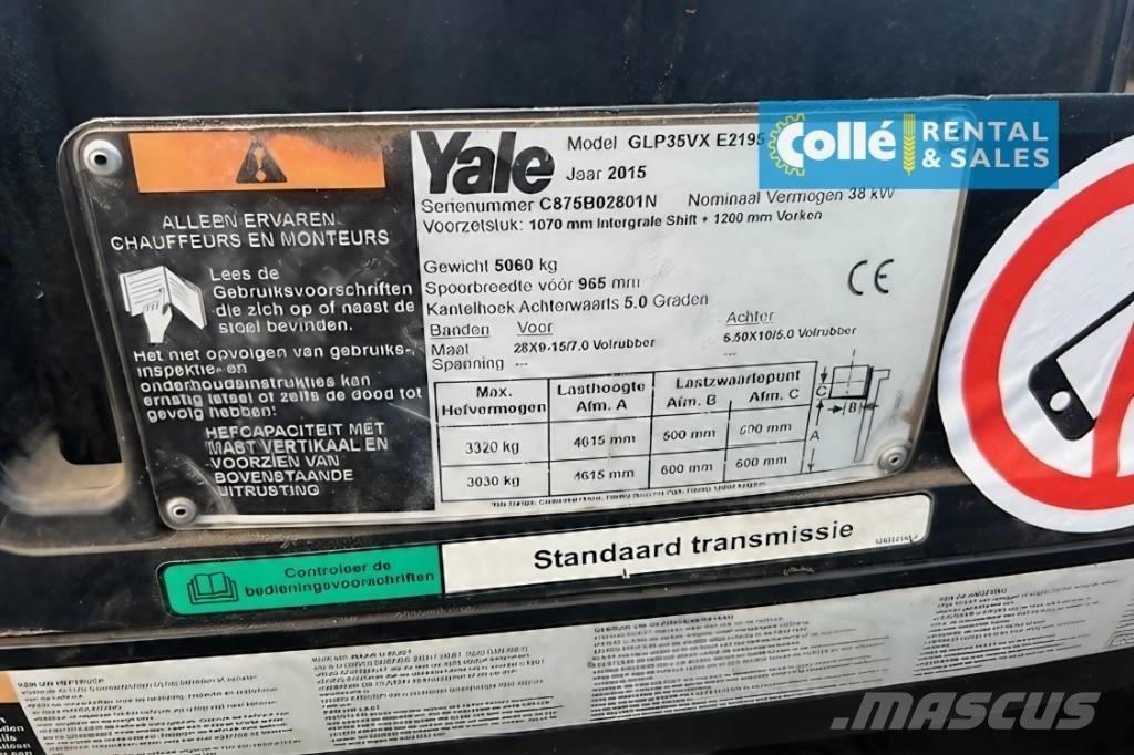 Yale GLP 35 VX | 2015 Περονοφόρα ανυψωτικά κλαρκ με φυσικό αέριο LPG