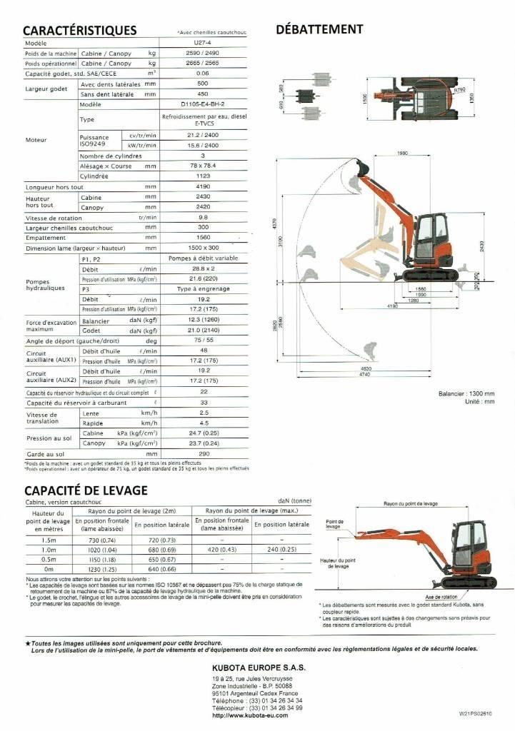 Kubota U 27-4 Εκσκαφάκι (διαβολάκι) < 7t