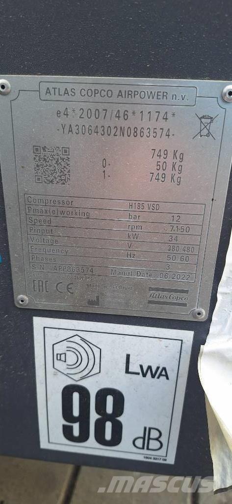 Atlas Copco H185 VSD Συμπιεστές