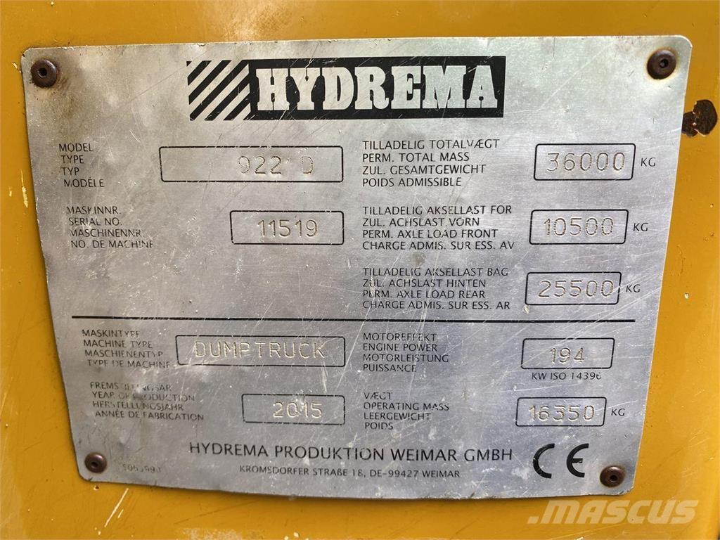 Hydrema 922D Dumpers εργοταξίου