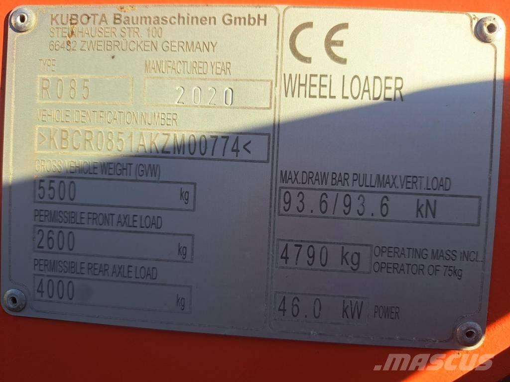 Kubota R 085 Φορτωτές με λάστιχα (Τροχοφόροι)