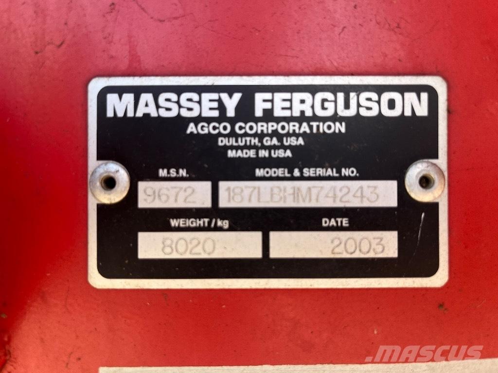 Massey Ferguson 187 Πρέσες τετράγωνων δεμάτων