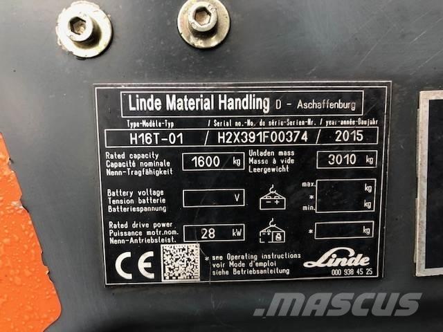 Linde H16T-01 Περονοφόρα ανυψωτικά κλαρκ με φυσικό αέριο LPG