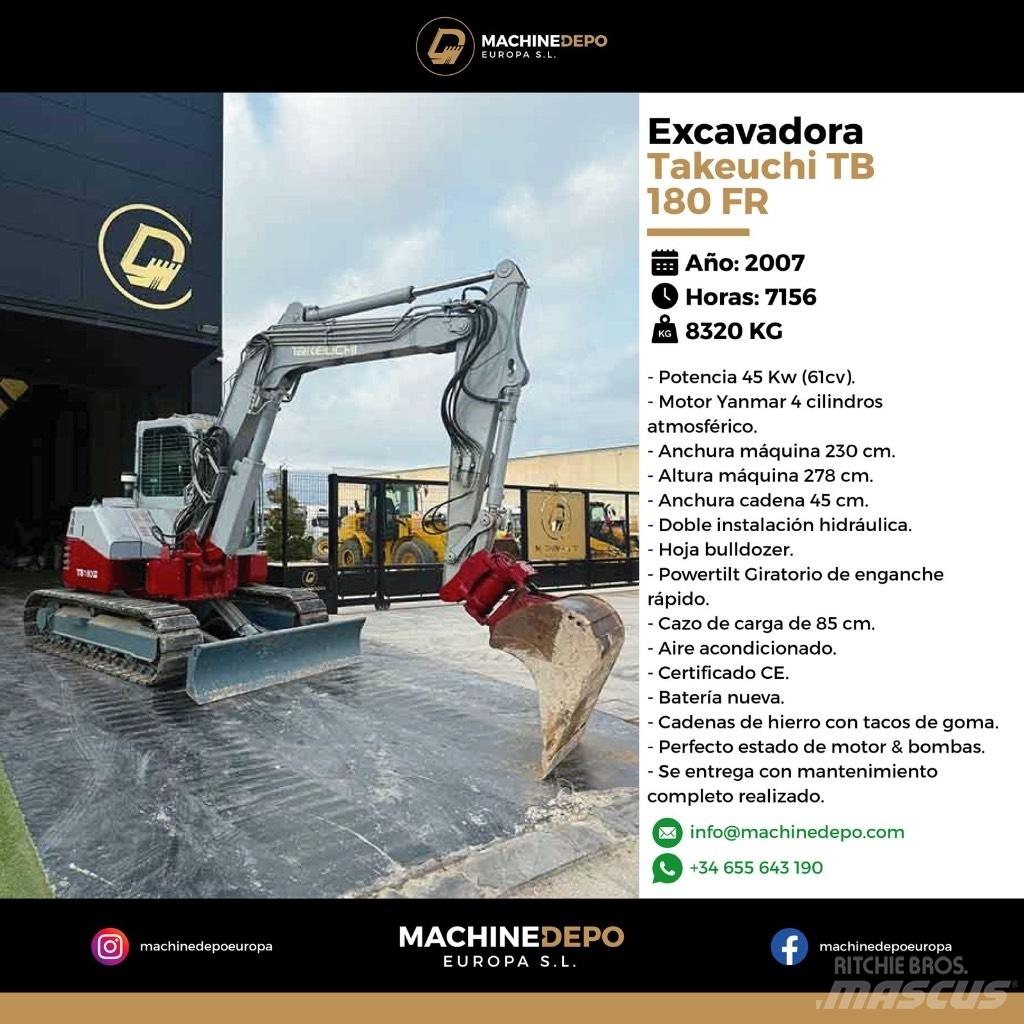 Takeuchi TB 180 FR Μίνι εκσκαφείς 7t - 12t