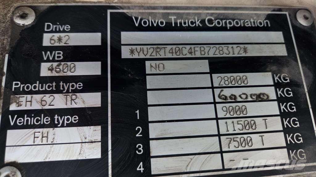 Volvo FH500 6X2 Φορτηγά ανατροπή με γάντζο