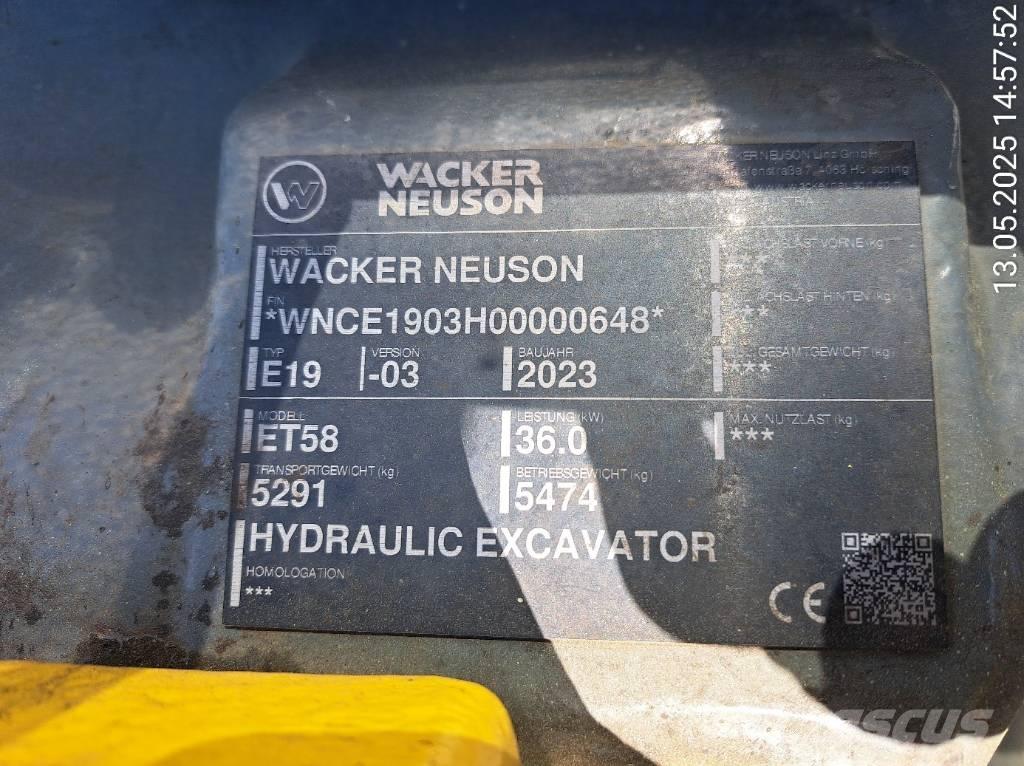 Wacker Neuson ET58 Εκσκαφείς με ερπύστριες