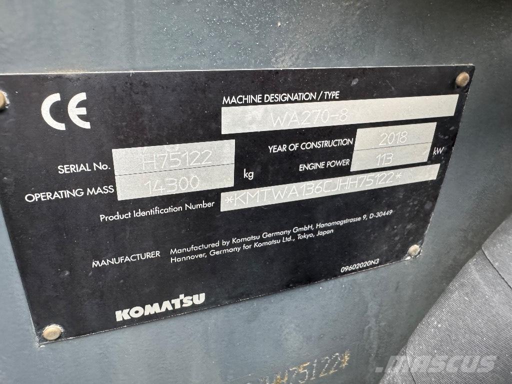 Komatsu WA 270-8 Φορτωτές με λάστιχα (Τροχοφόροι)