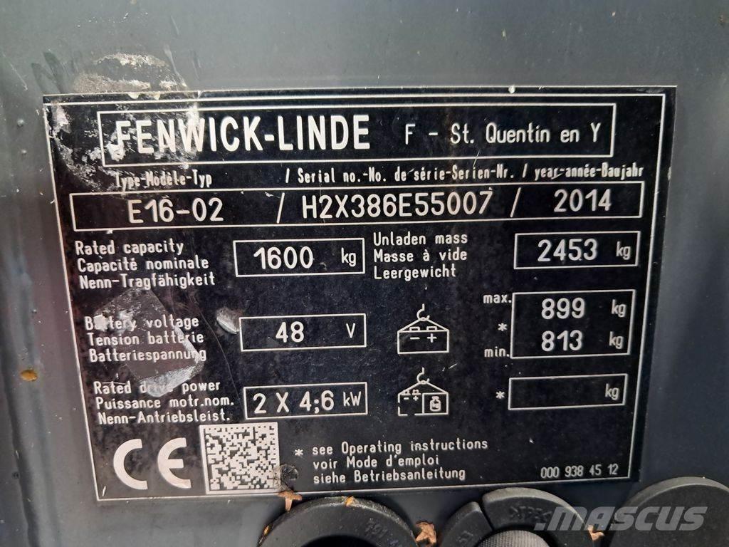 Linde E16-02 Ηλεκτρικά περονοφόρα ανυψωτικά κλαρκ