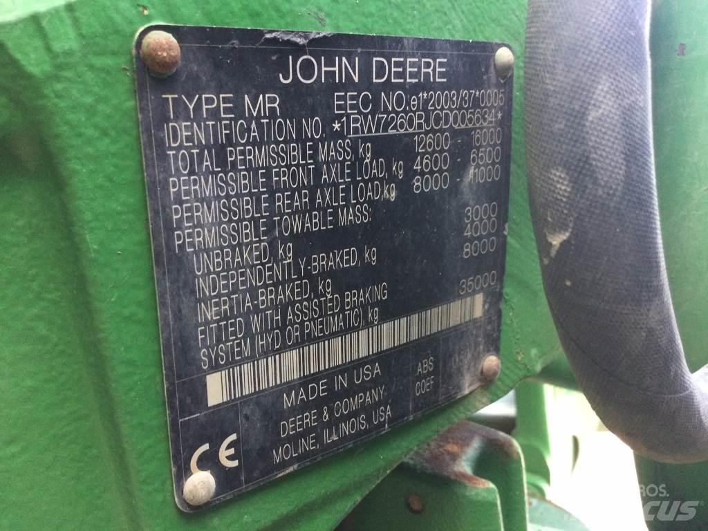 John Deere 7260R Τρακτέρ