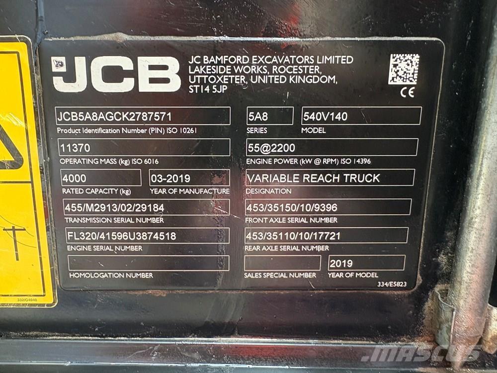 JCB 540-140 Τηλεσκοπικοί ανυψωτές