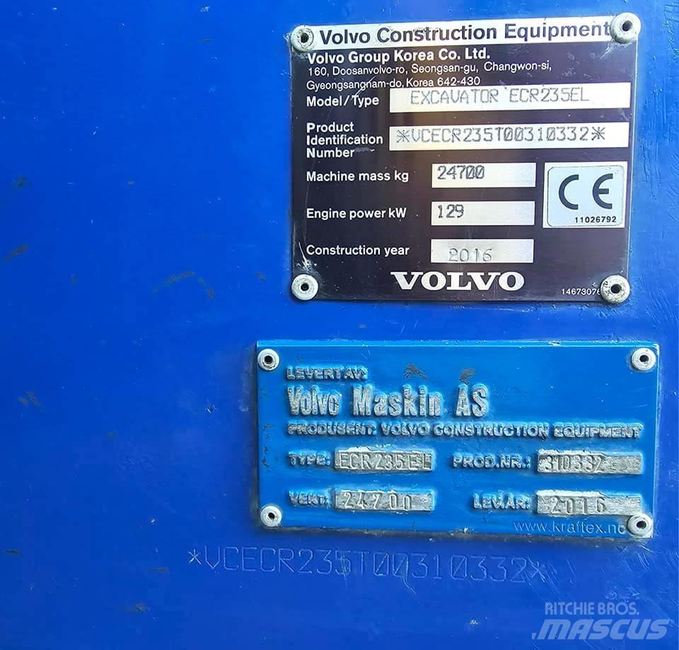 Volvo ECR 235 EL Εκσκαφείς με ερπύστριες
