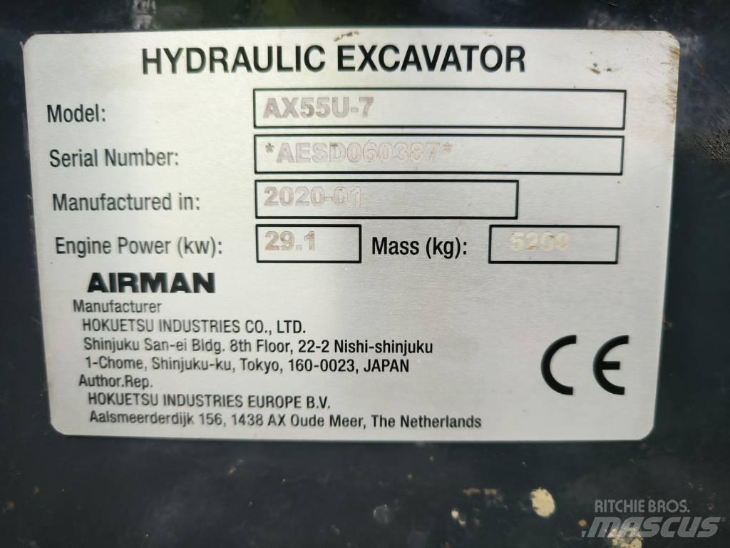 Airman AX55u Εκσκαφάκι (διαβολάκι) < 7t