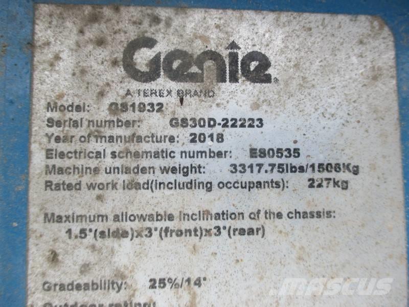 Genie GS 1932 Ανυψωτήρες ψαλιδωτής άρθρωσης