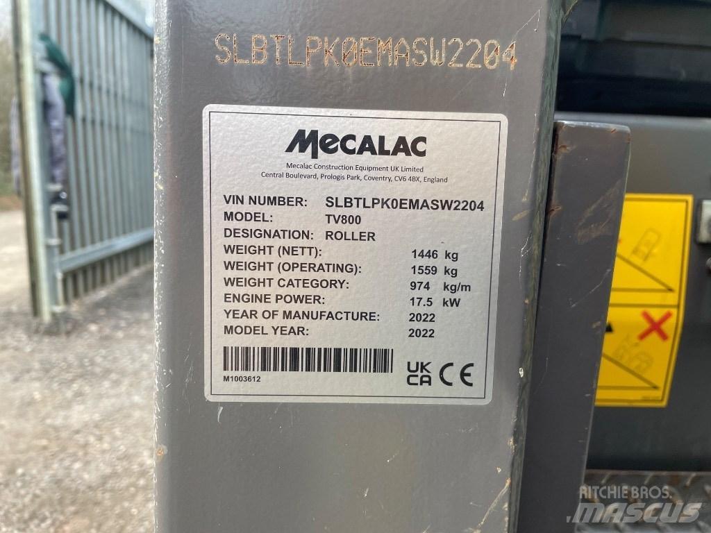 Mecalac TV 800 Οδοστρωτήρες διπλού κυλίνδρου