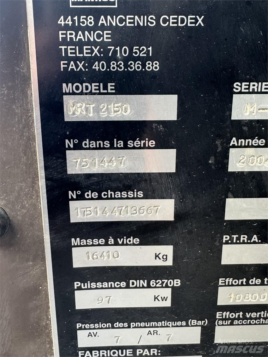 Manitou MRT 2150 Τηλεσκοπικοί ανυψωτές